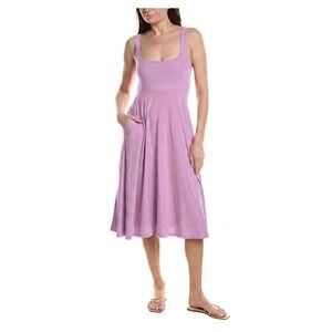 Beyond Yoga Featherweight at the Ready Square Neck Midi Dress Lilac Purple Small